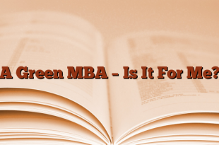 A Green MBA – Is It For Me?