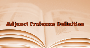 Adjunct Professor Definition