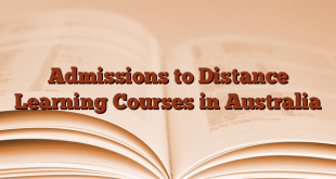 Admissions to Distance Learning Courses in Australia