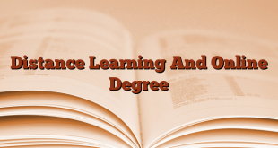 Distance Learning And Online Degree