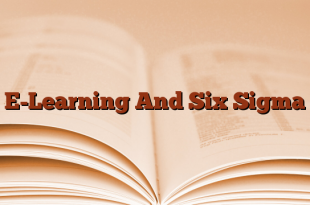 E-Learning And Six Sigma