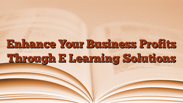 Enhance Your Business Profits Through E Learning Solutions