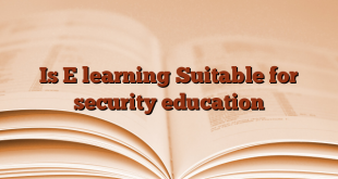 Is E learning Suitable for security education