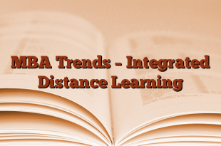 MBA Trends – Integrated Distance Learning