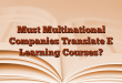 Must Multinational Companies Translate E Learning Courses?