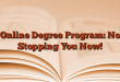 Online Degree Program: No Stopping You Now!