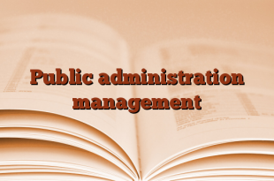 Public administration management