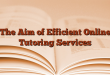 The Aim of Efficient Online Tutoring Services