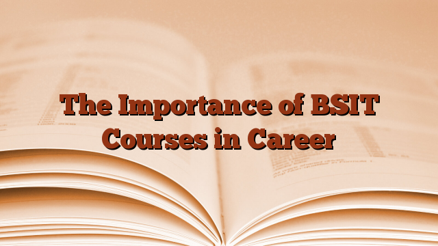 The Importance of BSIT Courses in Career