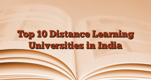 Top 10 Distance Learning Universities in India