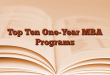 Top Ten One-Year MBA Programs