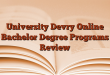 University Devry Online Bachelor Degree Programs Review