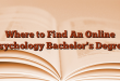 Where to Find An Online Psychology Bachelor’s Degree