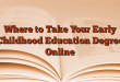 Where to Take Your Early Childhood Education Degree Online