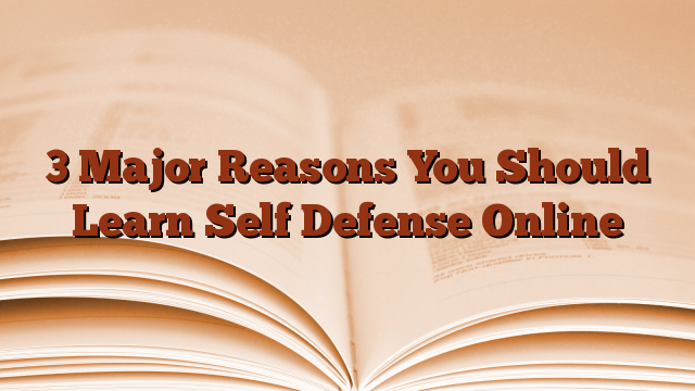 3 Major Reasons You Should Learn Self Defense Online