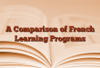 A Comparison of French Learning Programs