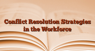 Conflict Resolution Strategies in the Workforce
