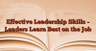 Effective Leadership Skills – Leaders Learn Best on the Job