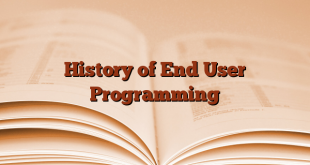 History of End User Programming