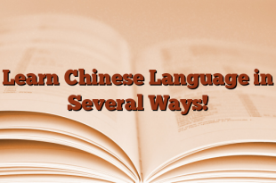 Learn Chinese Language in Several Ways!