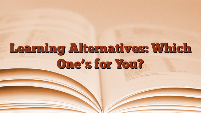 Learning Alternatives: Which One’s for You?