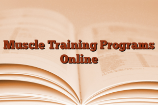 Muscle Training Programs Online