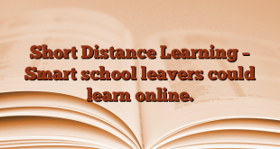 Short Distance Learning – Smart school leavers could learn online.