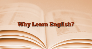 Why Learn English?