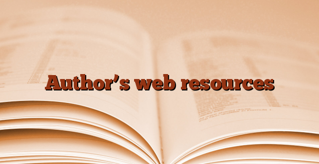 Author’s web resources