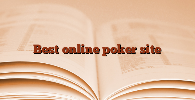 Best online poker site