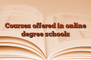 Courses offered in online degree schools