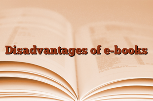 Disadvantages of e-books