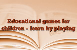 Educational games for children – learn by playing