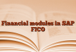 Financial modules in SAP FICO