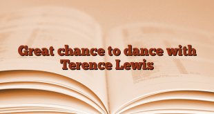 Great chance to dance with Terence Lewis