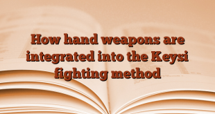 How hand weapons are integrated into the Keysi fighting method
