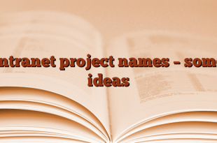Intranet project names – some ideas