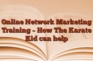 Online Network Marketing Training – How The Karate Kid can help