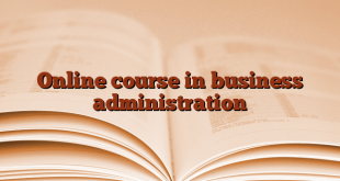 Online course in business administration
