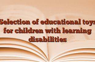 Selection of educational toys for children with learning disabilities