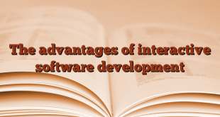 The advantages of interactive software development