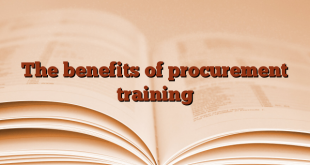 The benefits of procurement training