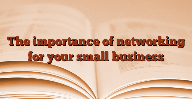 The importance of networking for your small business