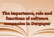 The importance, role and functions of software companies in Durgapur