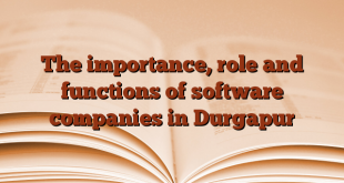 The importance, role and functions of software companies in Durgapur