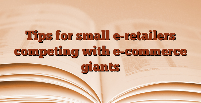 Tips for small e-retailers competing with e-commerce giants