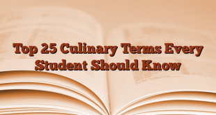Top 25 Culinary Terms Every Student Should Know