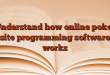 Understand how online poker site programming software works