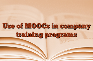 Use of MOOCs in company training programs