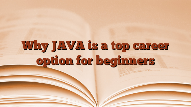 Why JAVA is a top career option for beginners